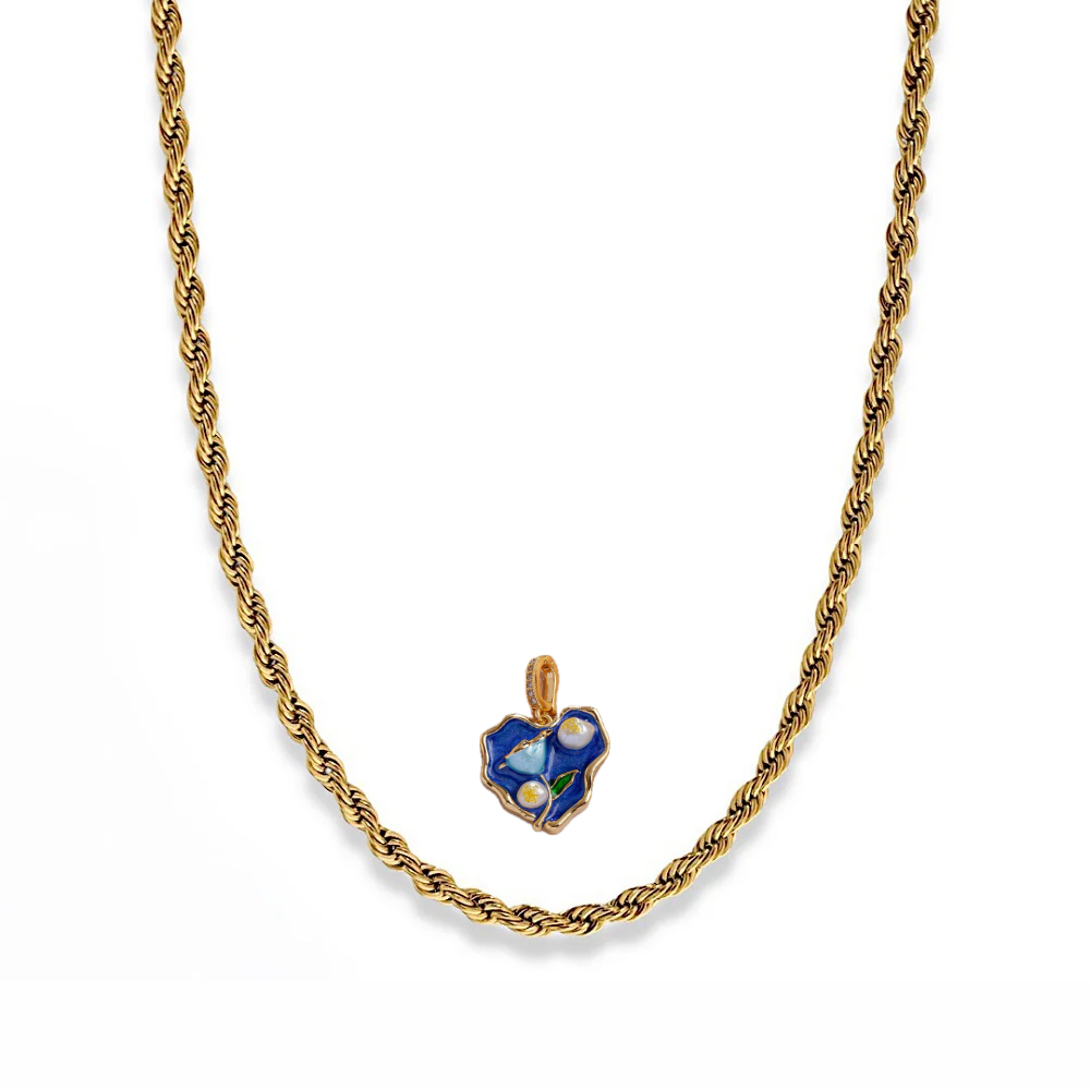 Bundle Semia Necklace + Heart Sea Garden pendant