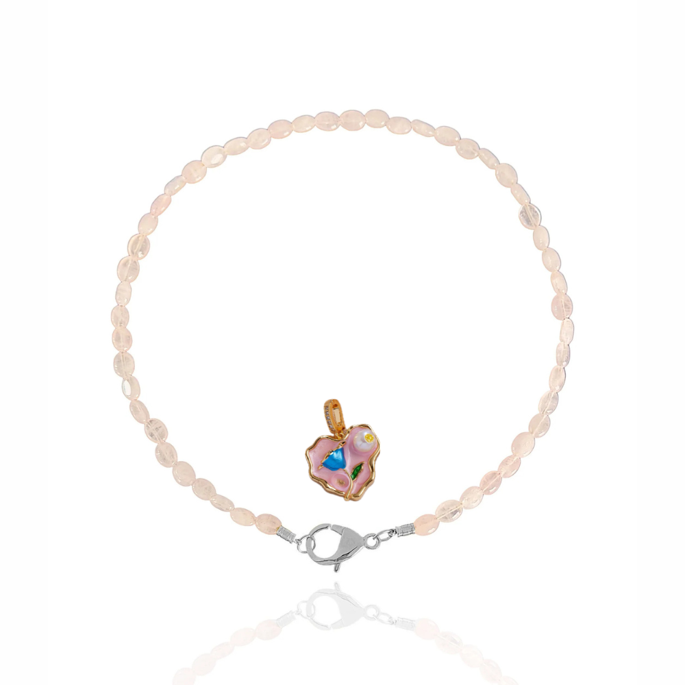 Bundle Collier Rosè Glow + Flower Essence Heart pendant