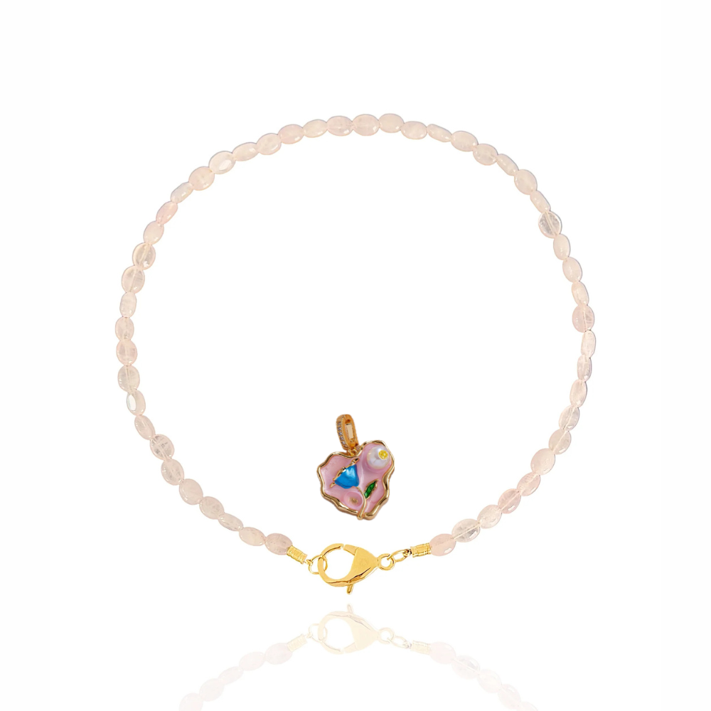 Bundle Collier Rosè Glow + Flower Essence Heart pendant