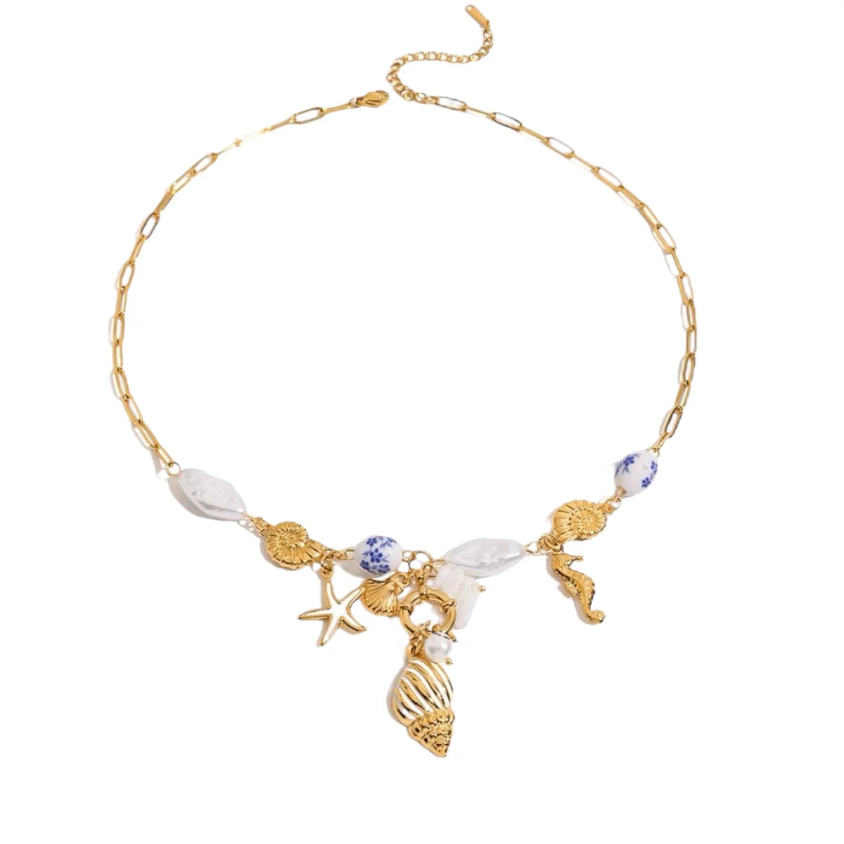 Sea Style Blue Necklace