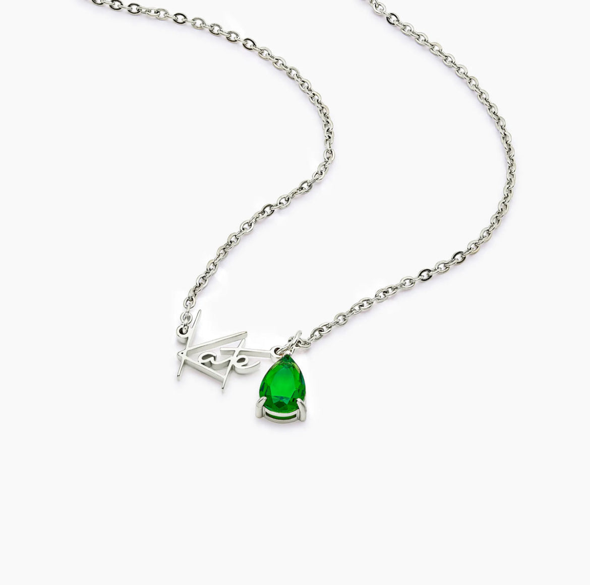 Signature Name And Birthstone Necklace