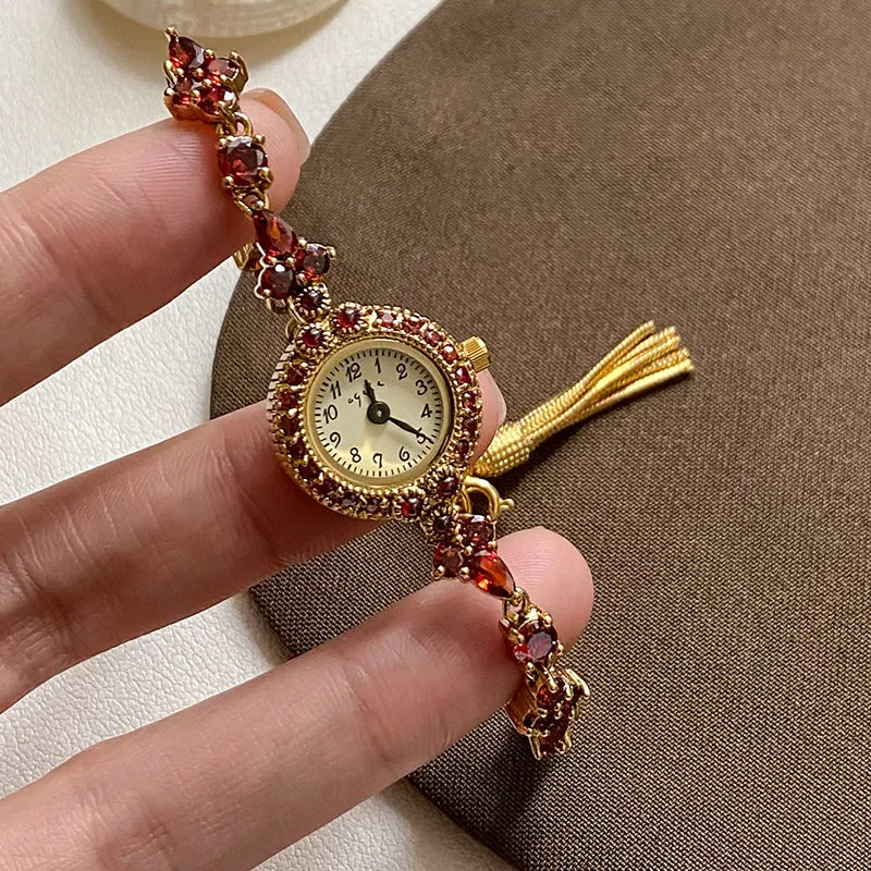 Garnet Grace Watch with Ruby Accents
