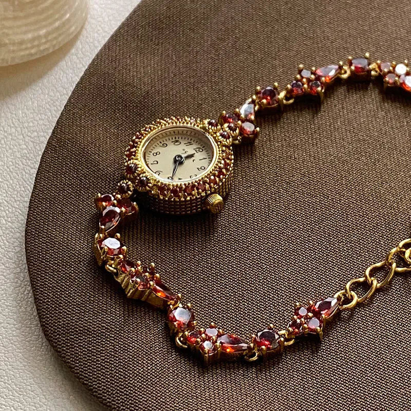 Garnet Grace Watch with Ruby Accents