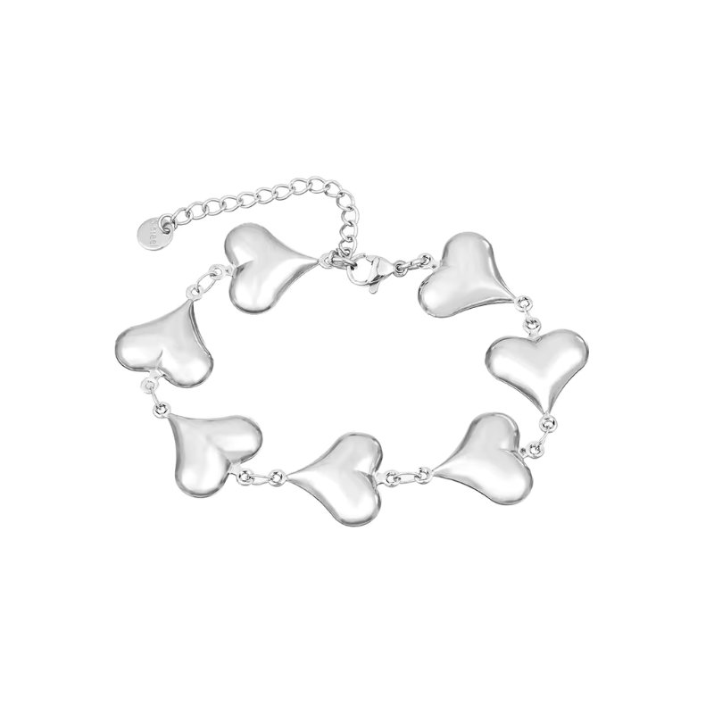 Heart Drops Silver Bracelet
