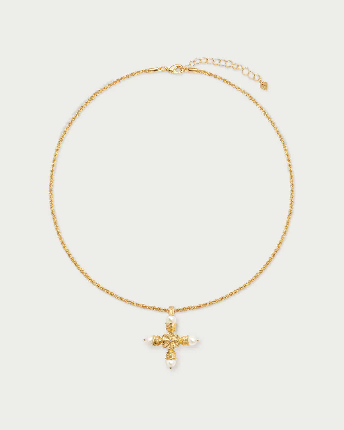 Florence Pearl Cross Necklace