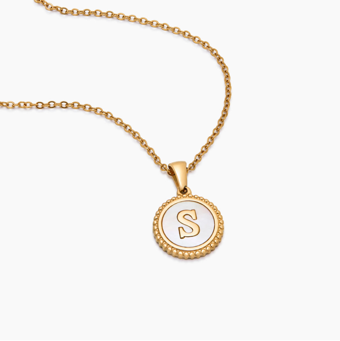 Initial Stamp Necklace