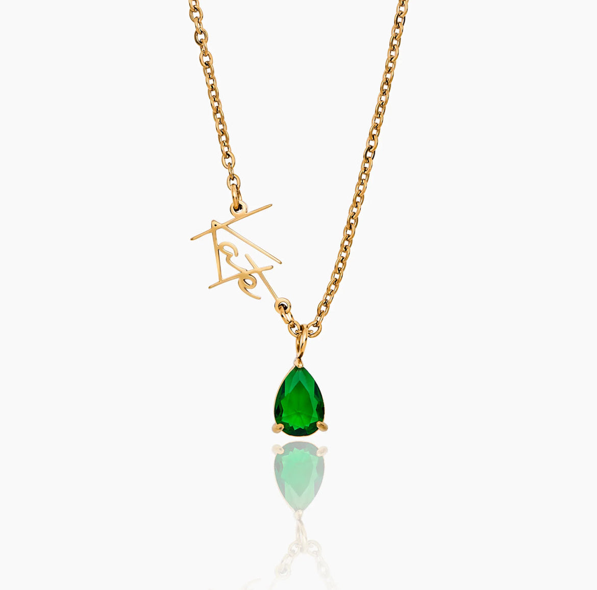 Signature Name And Birthstone Necklace