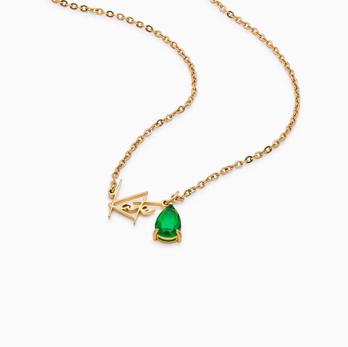 Signature Name And Birthstone Necklace