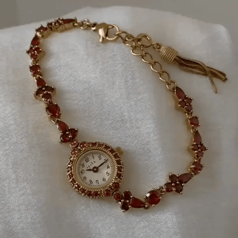 Garnet Grace Watch with Ruby Accents